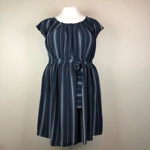 NWT Lauren Conrad Navy Striped Dress